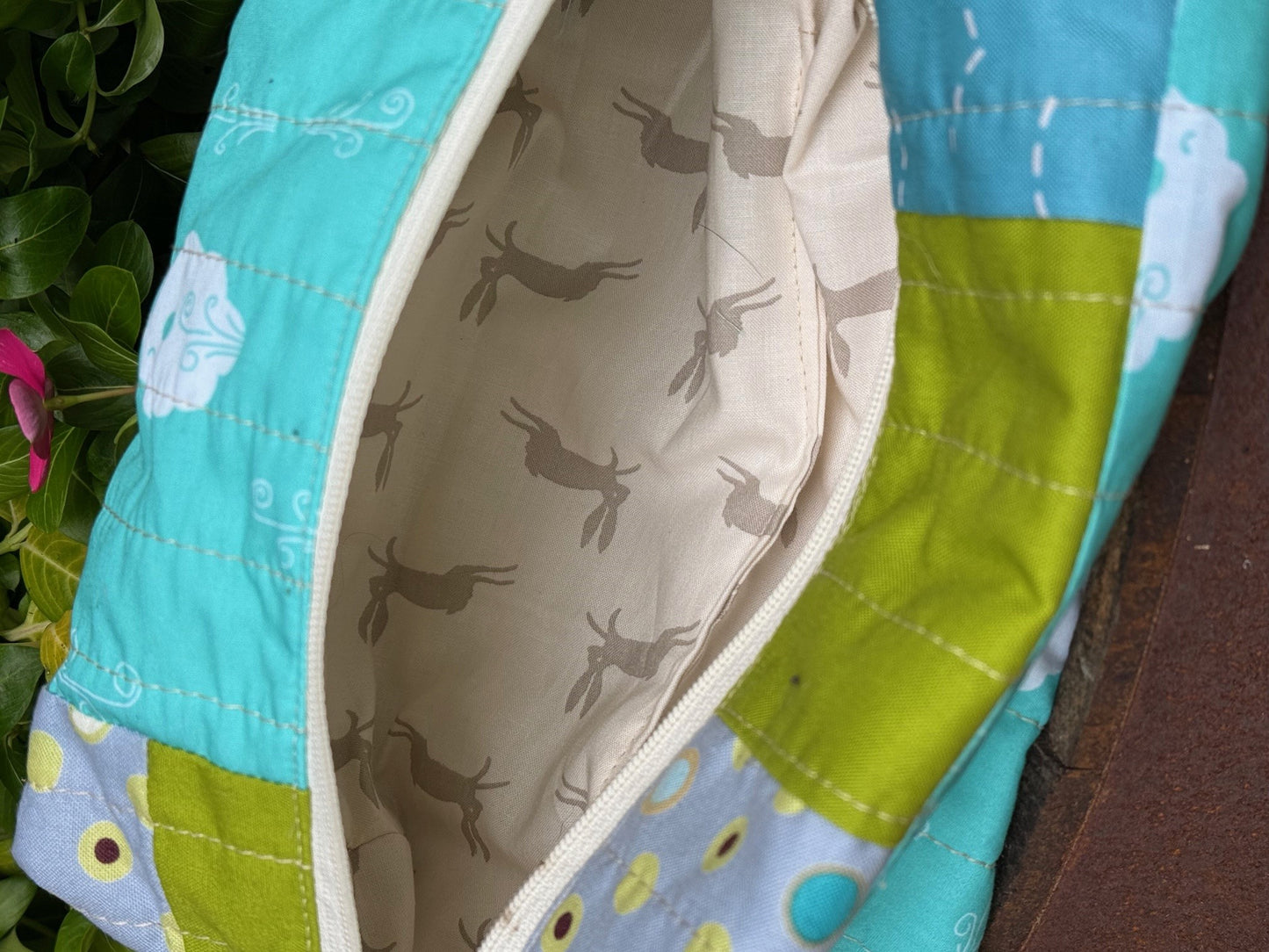 Quilted makeup pouches