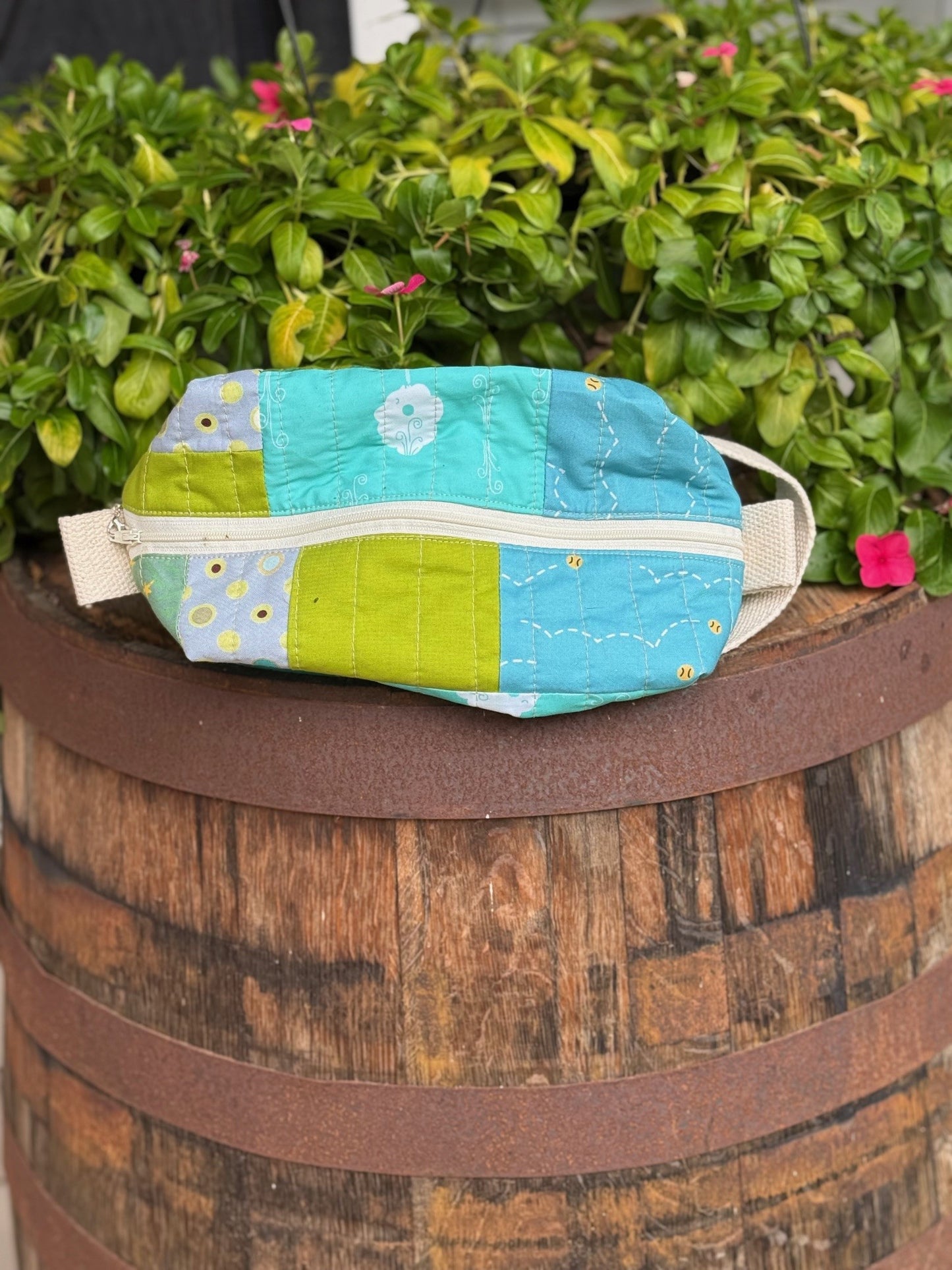 Quilted makeup pouches